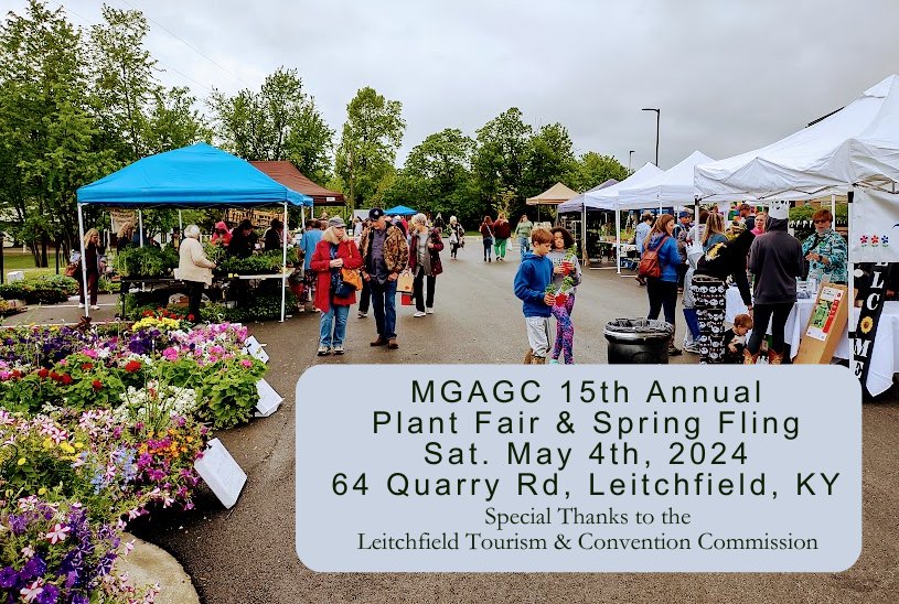 MGAGC 15th Annual Plant Sale &amp; Spring Fling Sat. May 4th, 2024 64 Quarry Rd, Leitchfield, KY - 1